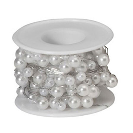 OASIS&#8482; Single White Beaded Wire