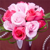 Wedding Centerpieces with Dark Pink & Light Pink