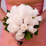 3 Ivory Roses Bridesmaids Bouquets