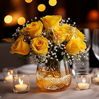 Wedding Centerpieces with Red Roses